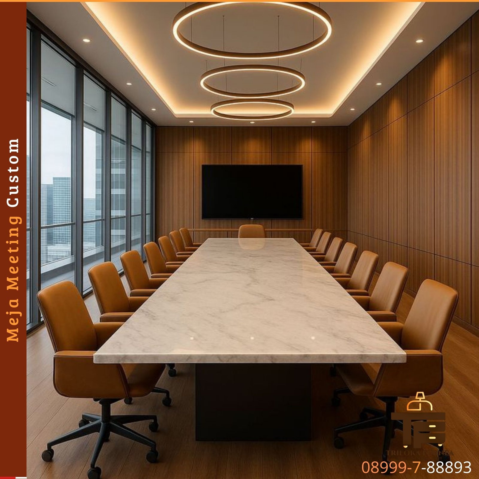 Meja Meeting Custom Modern Minimalis - Image 2