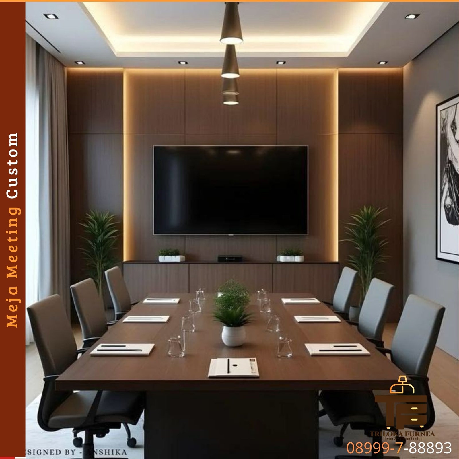 Meja Meeting Custom Modern Minimalis - Image 3