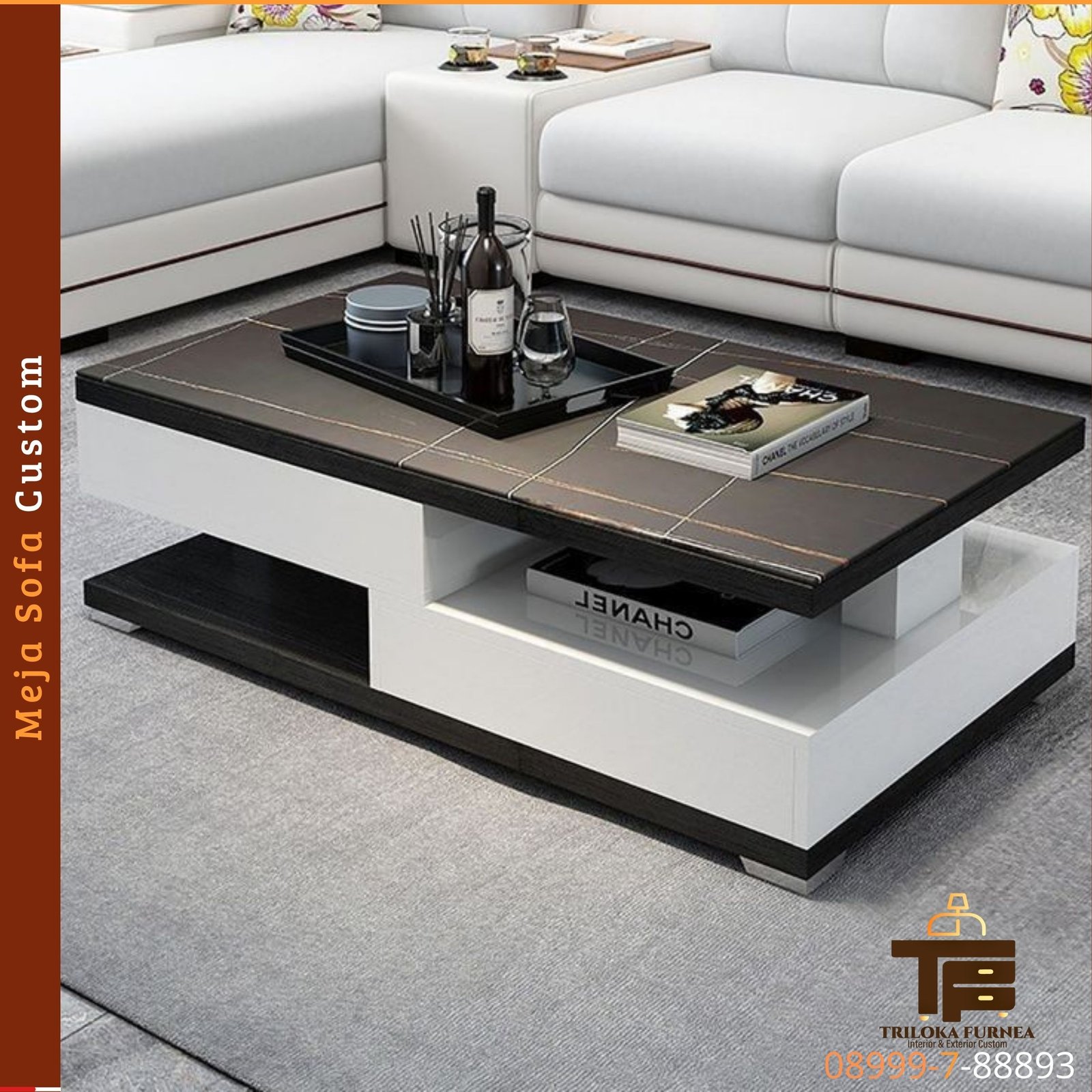 Meja Sofa Custom Modern untuk Ruang Tamu Lebih Elegan - Image 4