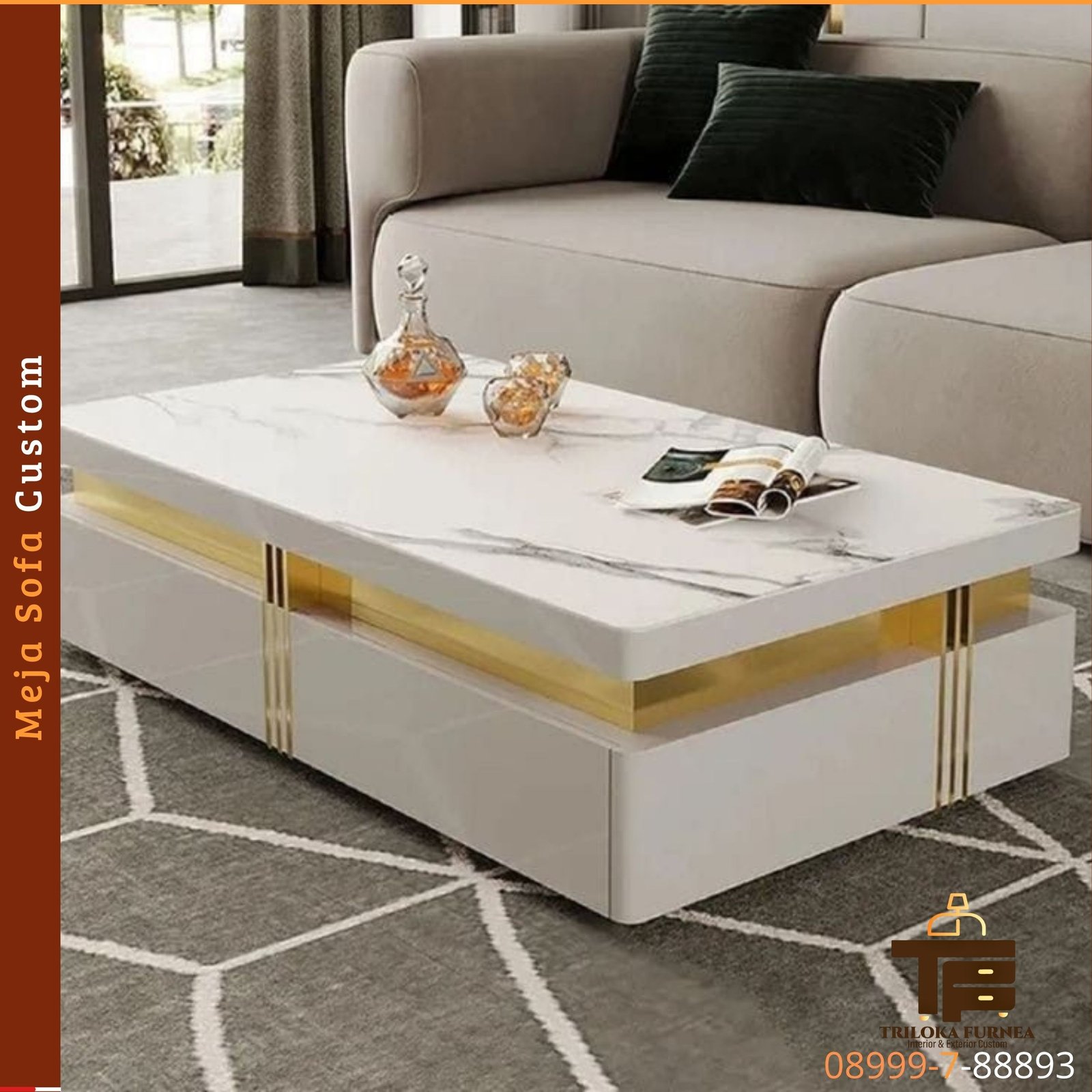 Meja Sofa Custom Modern untuk Ruang Tamu Lebih Elegan - Image 5