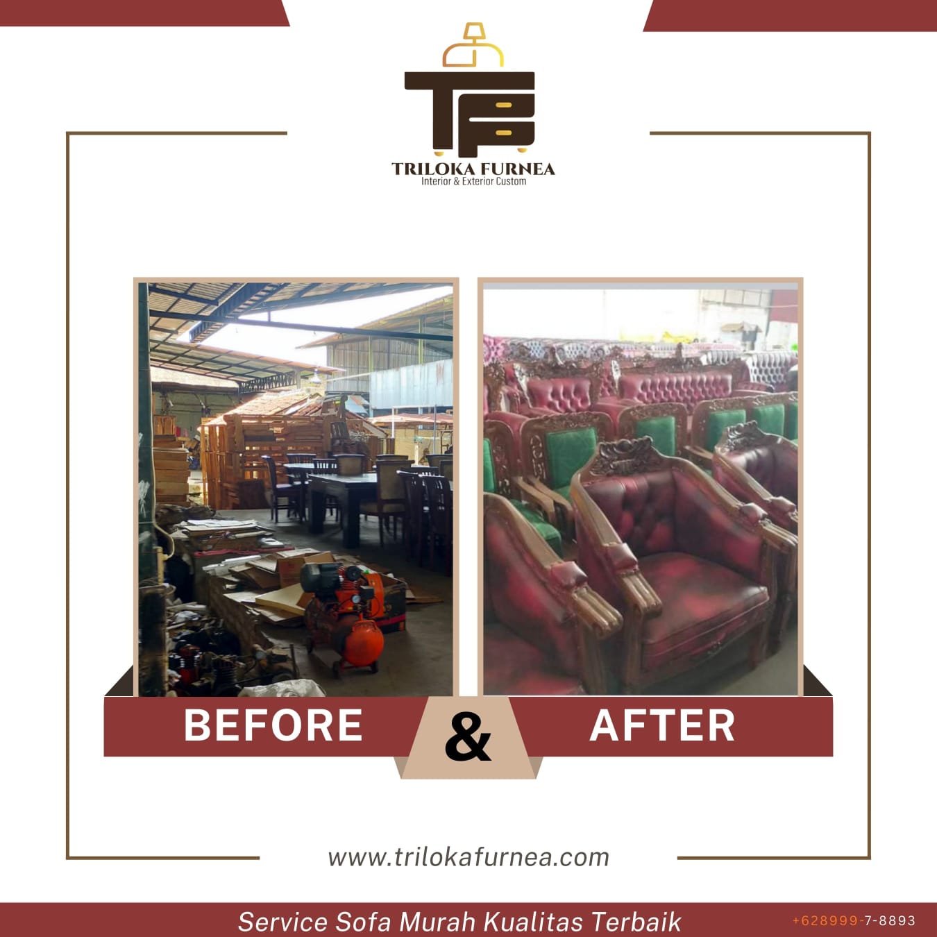 Service Sofa All Tipe Premium | Ganti Jok & Perbaikan Sofa | Triloka Furnea