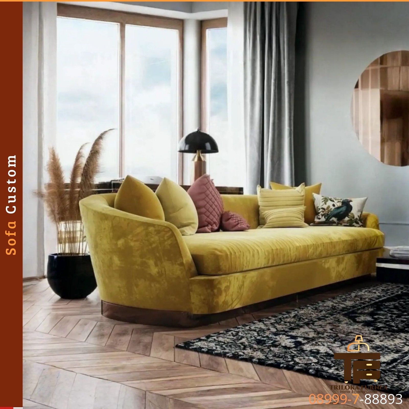 Sofa Custom Putih Elegan Jawa Barat Jabodetabek Desain Unik - Image 3