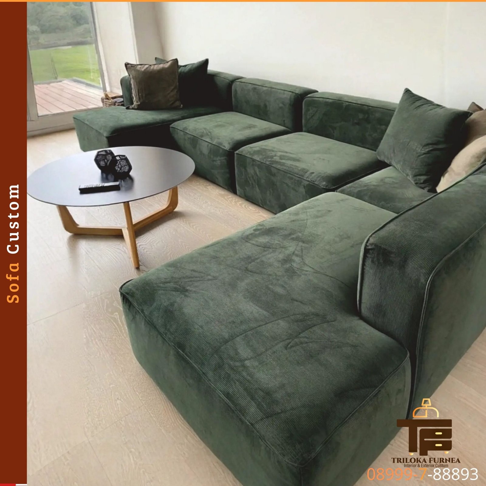 Sofa Custom Putih Elegan Jawa Barat Jabodetabek Desain Unik - Image 4