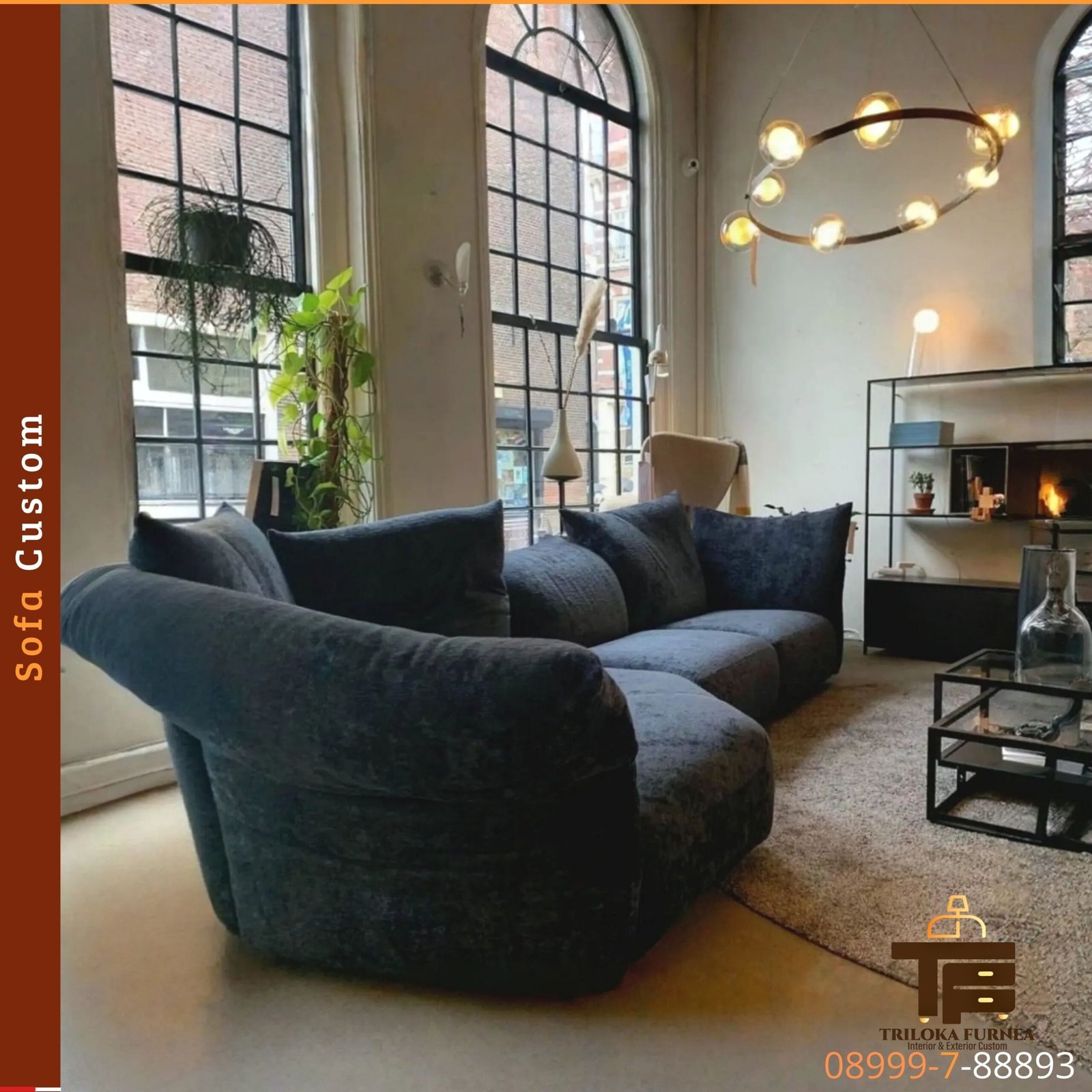 Sofa Custom Putih Elegan Jawa Barat Jabodetabek Desain Unik - Image 7